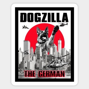 Dogzilla: The German Shepherd Sticker